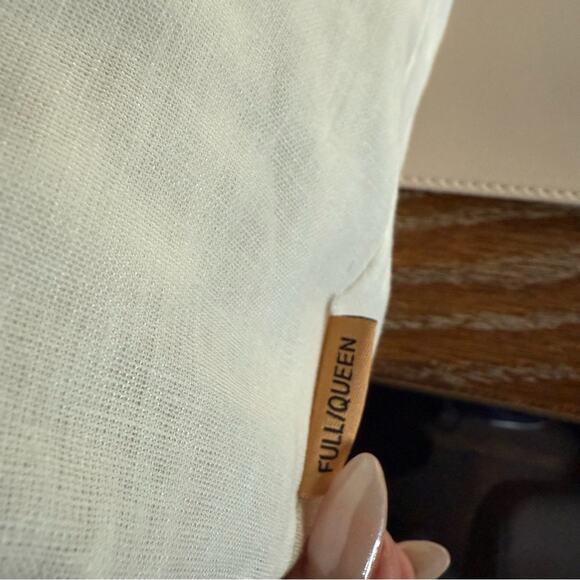 Quince European Linen Duvet Cover Set Ivory Size Queen/Full - Picture 8 of 8